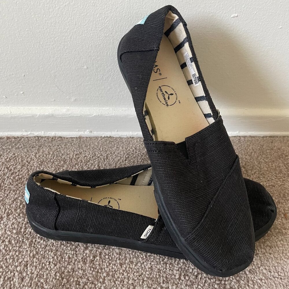 TOMS NWOT Alpargata Cupsole Slip-On Shoes in black - Picture 2 of 11